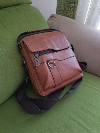 Bolso bandolera caballero marrón