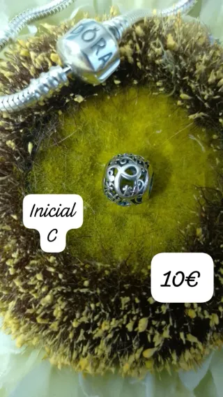 Abalorio Corazón Brillante Plata