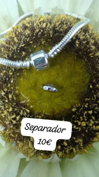 Abalorio Corazón Brillante Plata