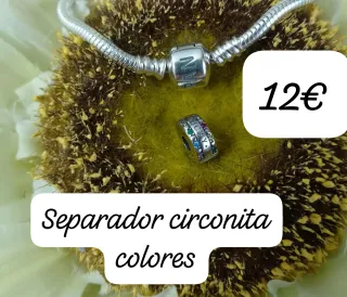 Abalorio Corazón Brillante Plata