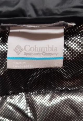 Plumífero Columbia Negro y Naranja