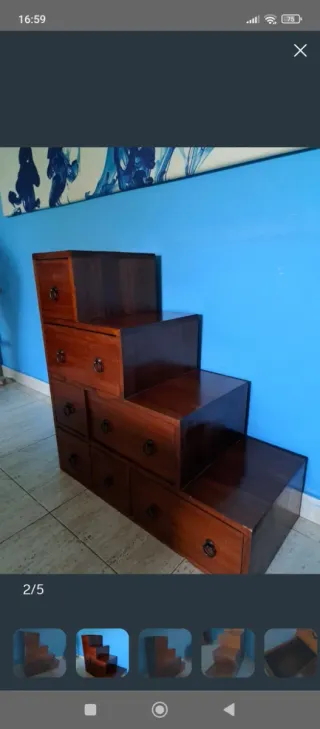 Mueble Escalera Madera Banak