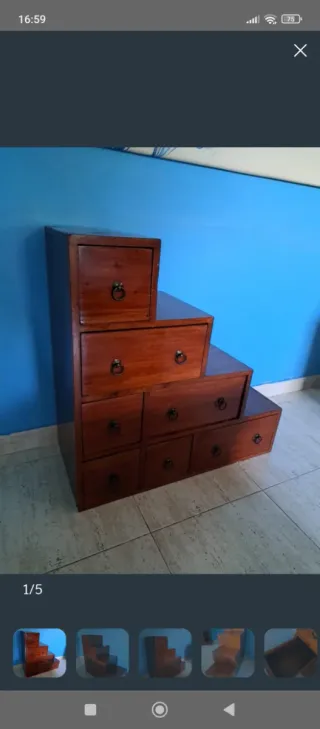 Mueble Escalera Madera Banak