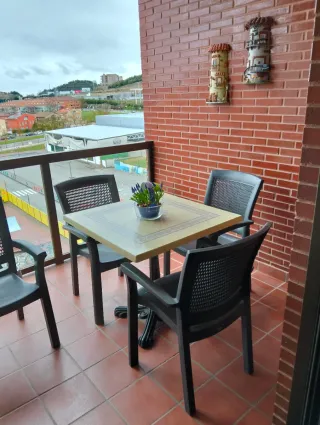 4 Sillas de Jardín/Terraza Negras