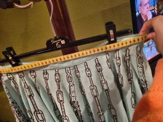 Falda bohemia vintage nudos marrón y azul