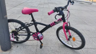 Bicicleta infantil 20 pulgadas rosa y negra