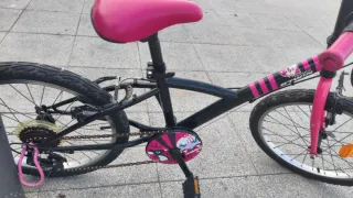 Bicicleta infantil 20 pulgadas rosa y negra