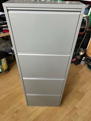 Zapatero Metálico Gris