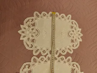 4 Centrotavola Ricamo Intaglio Cotone vintage