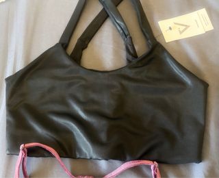 Top Efecto Cuero - Negro Satinado