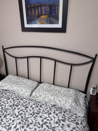 Cabecero de forja negro