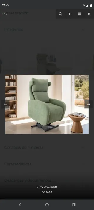Butaca Kim Power Lift de Fama Sofás:  Sillón