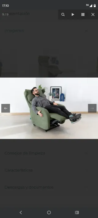 Butaca Kim Power Lift de Fama Sofás:  Sillón