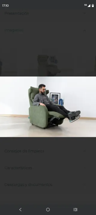 Butaca Kim Power Lift de Fama Sofás:  Sillón