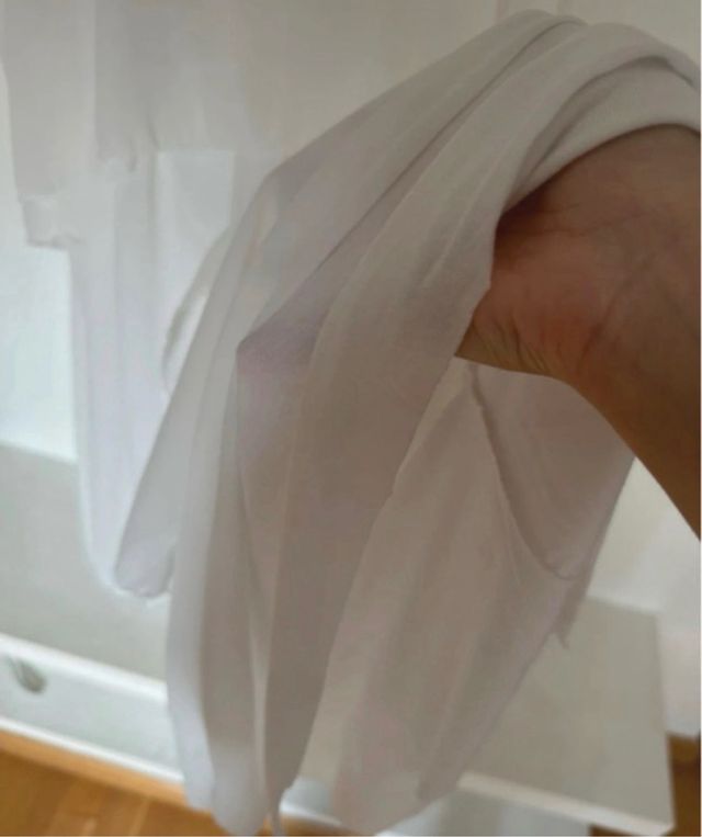 Vestido Koker blanco capas M