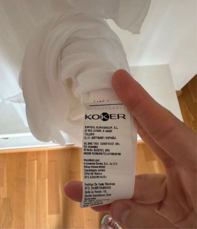 Vestido Koker blanco capas M