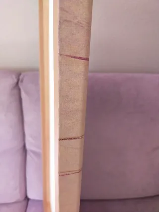 Cuadro de flores moradas y beige