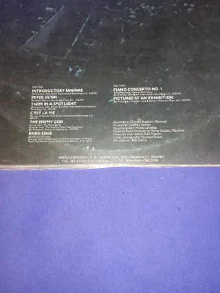 Vinilo LP Emerson Lake & Palmer In Concert