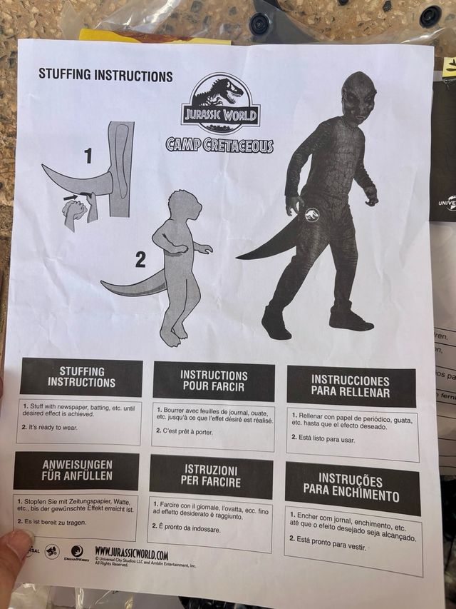 Disfraz Blue Jurassic World Talla 8-10