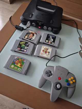 Nintendo 64 Negra + Juegos RAKUGAKIDS!