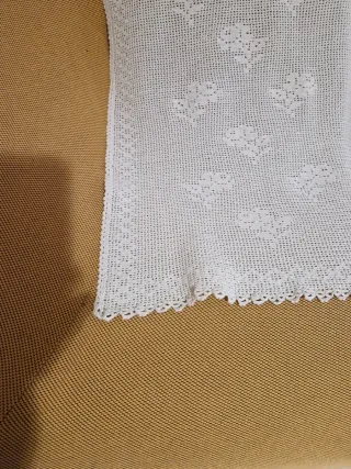 Tenda uncinetto filet fatta a mano