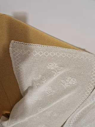 Tenda uncinetto filet fatta a mano