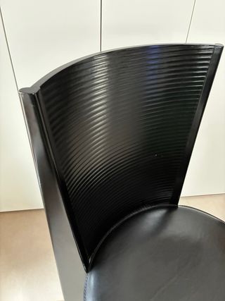 Sedia Calligaris vintage pelle legno