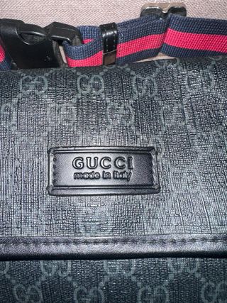 Riñonera Gucci GG Gris Roja Vintage