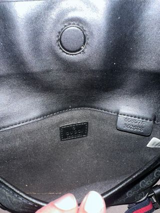 Riñonera Gucci GG Gris Roja Vintage