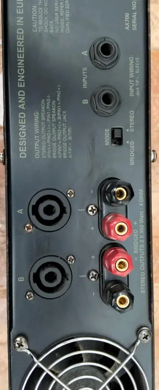 Amplificador JBSYSTEMS AX700 2x350W