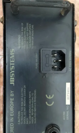 Amplificador JBSYSTEMS AX700 2x350W