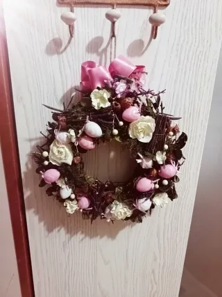 Stupenda Ghirlanda fuori porta Pasquale Shabby