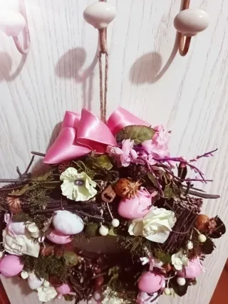 Stupenda Ghirlanda fuori porta Pasquale Shabby