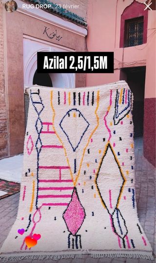 Alfombra bereber Azilal 2,5/1,5M