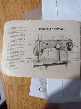 Máquina de coser Alfa 102 instrucciones