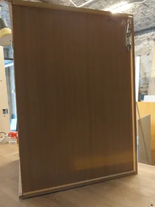 Mueble alto esquinero de cocina de madera de haya