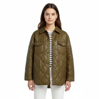 Chaqueta guateada Mango T40 verde NUEVA