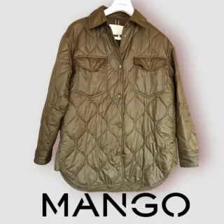 Chaqueta guateada Mango T40 verde NUEVA