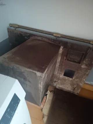 Cocina de leña rústica