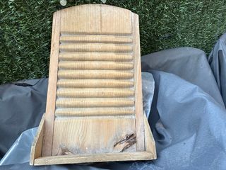 Tabla de lavar madera antigua