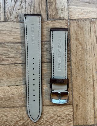 Correa de piel Emporio Armani Marrón