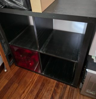 Estantería KALLAX IKEA negro-marrón