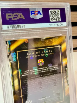Cromo Lamine Yamal Ballon D'or PSA 10
