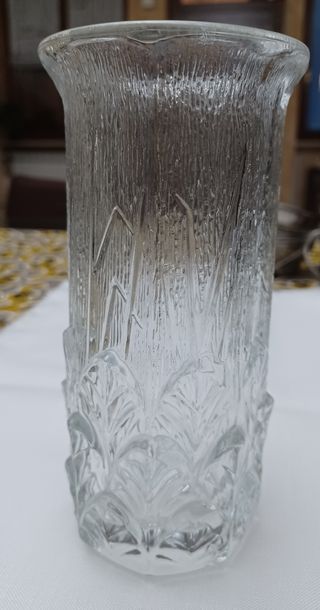 Vaso vintage vetro decorato