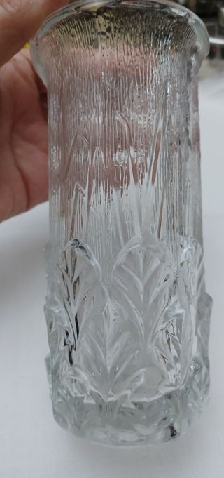 Vaso vintage vetro decorato