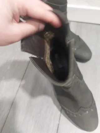 Botines Geox Piel Marrón/Gris