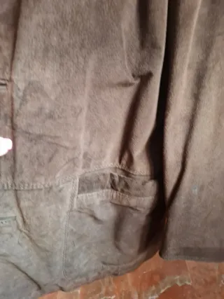 Chaqueta de piel hombre marrón