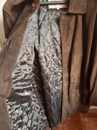 Chaqueta de piel hombre marrón