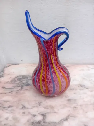Jarrón de cristal Murano multicolor
