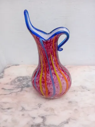 Jarrón de cristal Murano multicolor